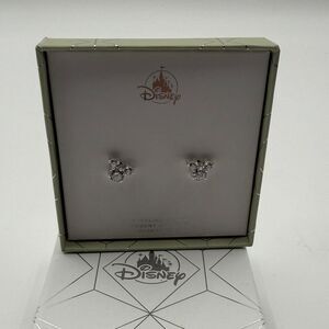 Disney Sparkling Stirling Silver Mickey Earrings